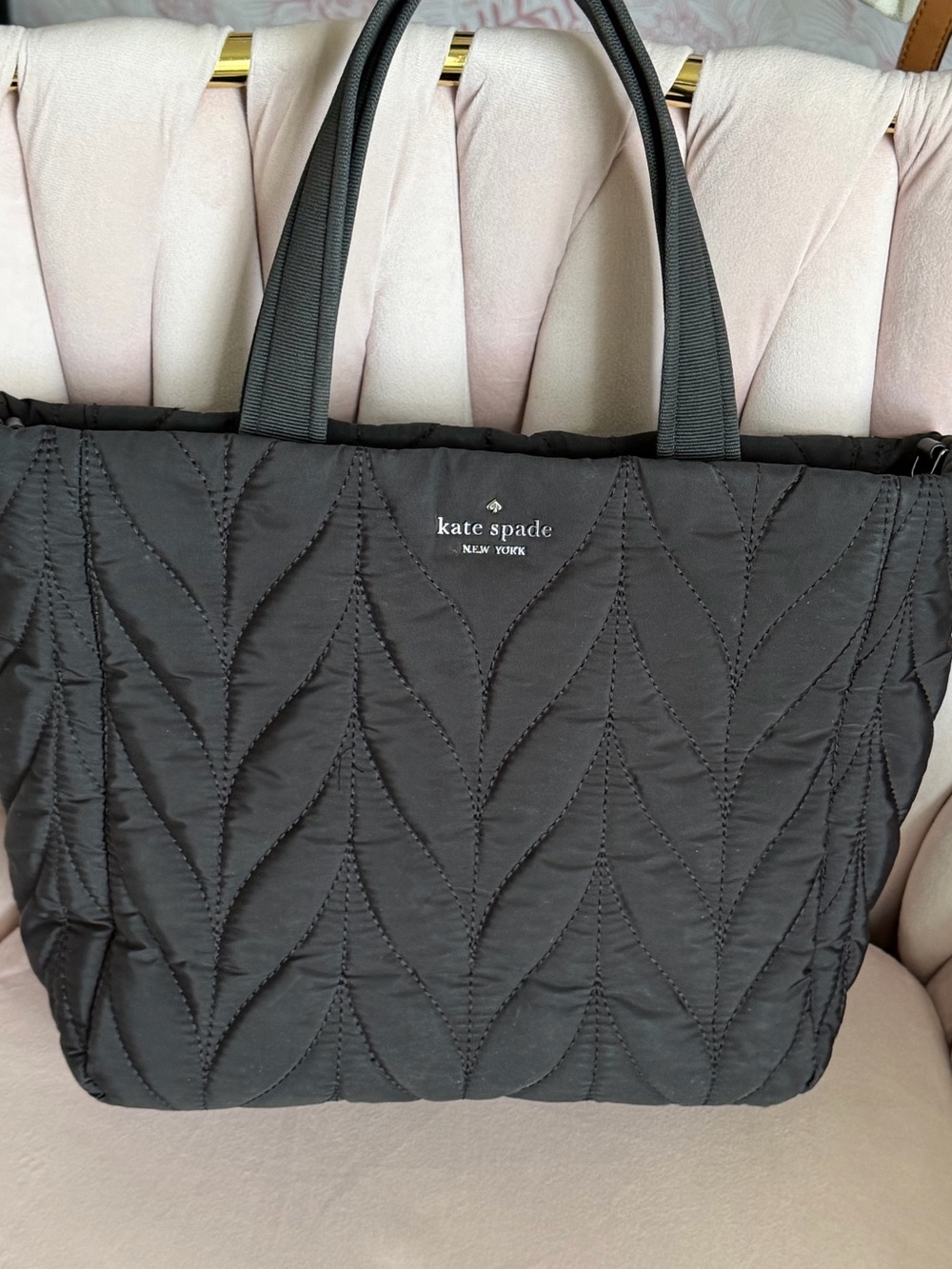 Kate Spade ♠️ Black Quilted Ellie Satchel